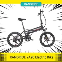 RANDRIDE YA20 Electric Bike 48V 12.8Ah Battery  500W Motor 40km/h Max Speed 20*1.95'' CST Tires Bicycle for Adult 80-90 Range