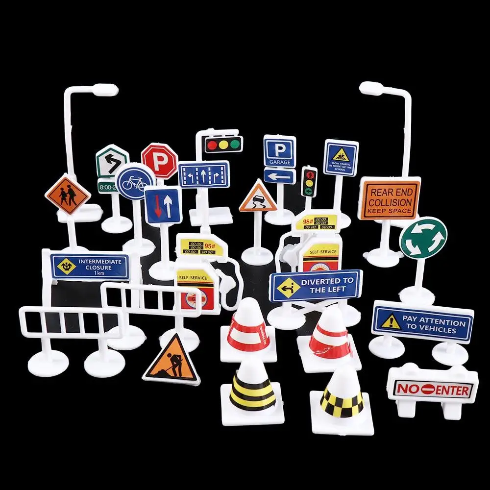 Parking Lot Traffic Sign Models Roadmap Traffic Light Traffic Barrier Signs Educational Construction Street Sign Cones Toddler