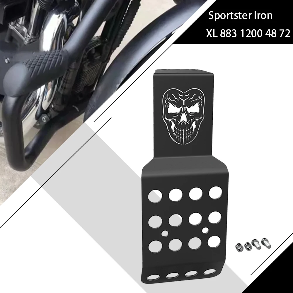 

Мотоциклетные аксессуары для Sportster Iron XL 883 1200 48 72, Черная передняя защита двигателя, нижний подбородок, обтекатель спойлера