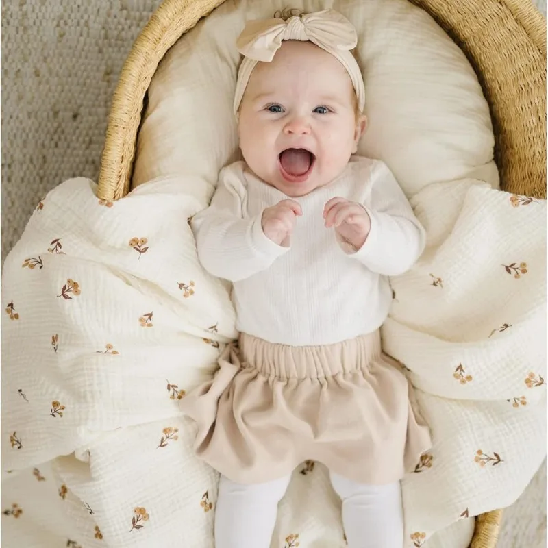 3pcs/set 100*100cm 6-Layer Muslin Cotton Newborn Photography Blankets Mats Large Receiving Wrap Soft Breathable Swaddling Cloths