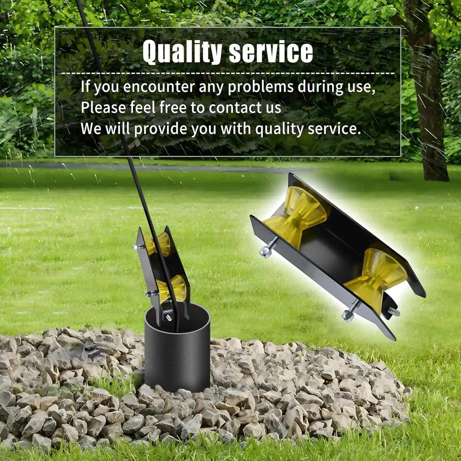 Well Pipe Pulling Tool High Strength Alloy Steel Built in Roller Water Well Pump Installing Assist Tool