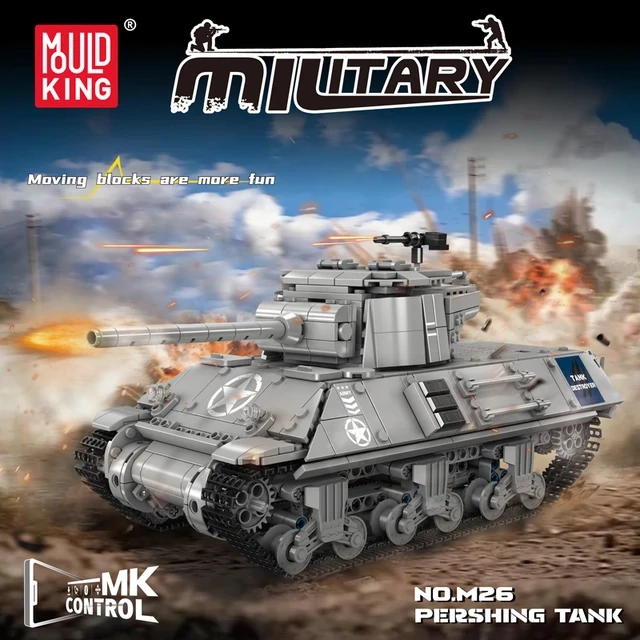 Mold King 20034/20035 Militaire Tank Speelgoed Afstandsbediening M26 Pershing Tank Bouwsteen Montage Baksteen Set Kinderen Kerstcadeau