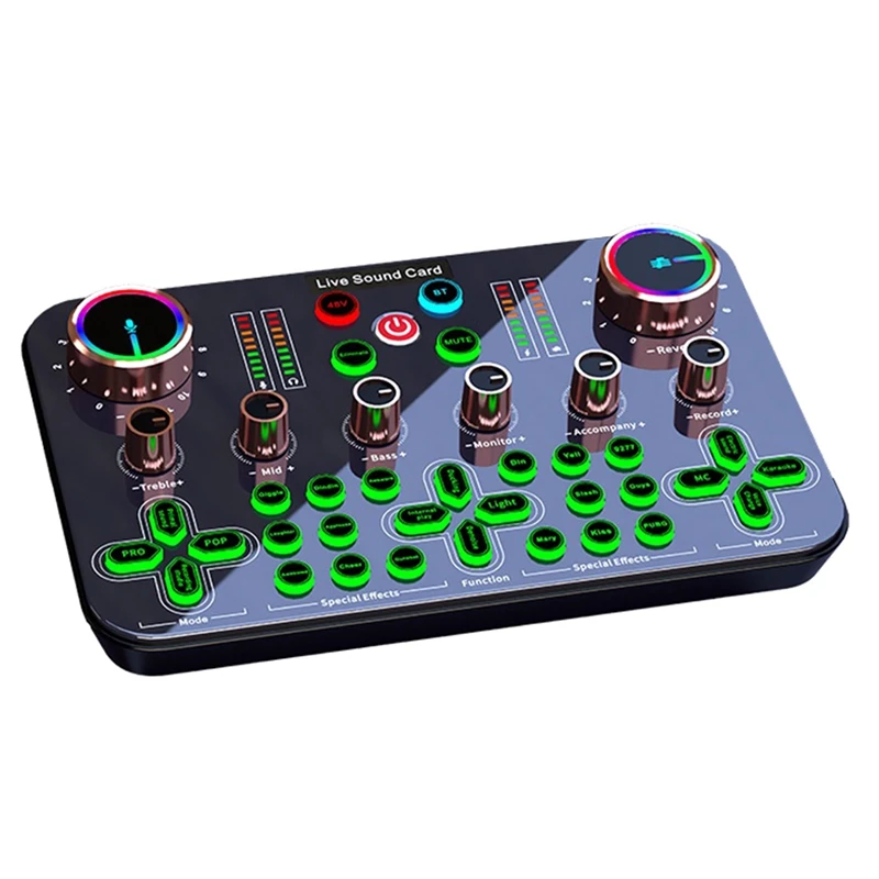 

K600 Sound Card Professional Live Broadcast Equipment Parts Kit Audio Sound Card Mixer Mobile Phone Computer Universal