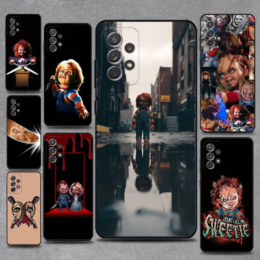 

Horror Scary C-Chucky Doll Phone Case For Samsung S25,S24,S21,S22,S23,S30,Ultra,S20,Plus,Fe,Lite,Note,10,9,5G Black Cover