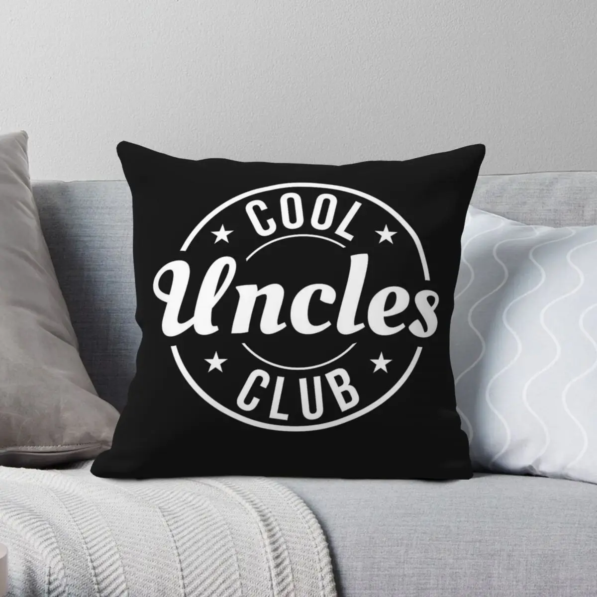 

Cool Uncles Club Pillowcase Polyester Linen Velvet Creative Zip Decorative Throw Pillow Case Sofa Cushion Cover