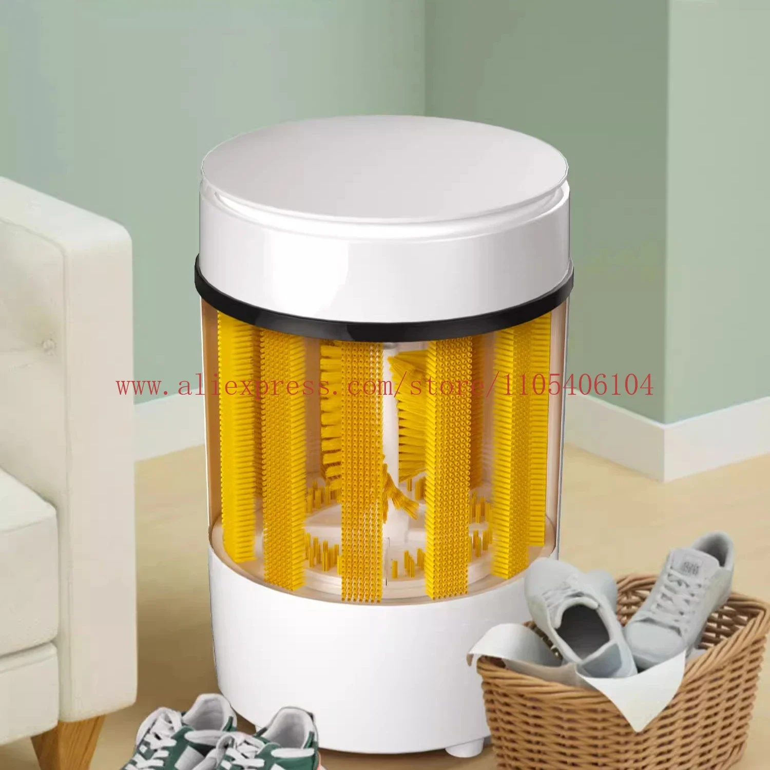 New Household Small Shoe Washing Machine - Automatic All-in-One Shoe & Sock Washer with Drying Function, Laundry Wonder