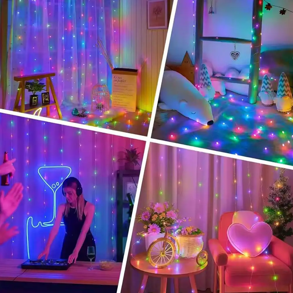 أضواء سلسلة LED قابلة للشحن أضواء الجنية وميض صغير النحاس ضوء انفصال تصميم هالوين الزفاف عيد الميلاد هدية ديكور