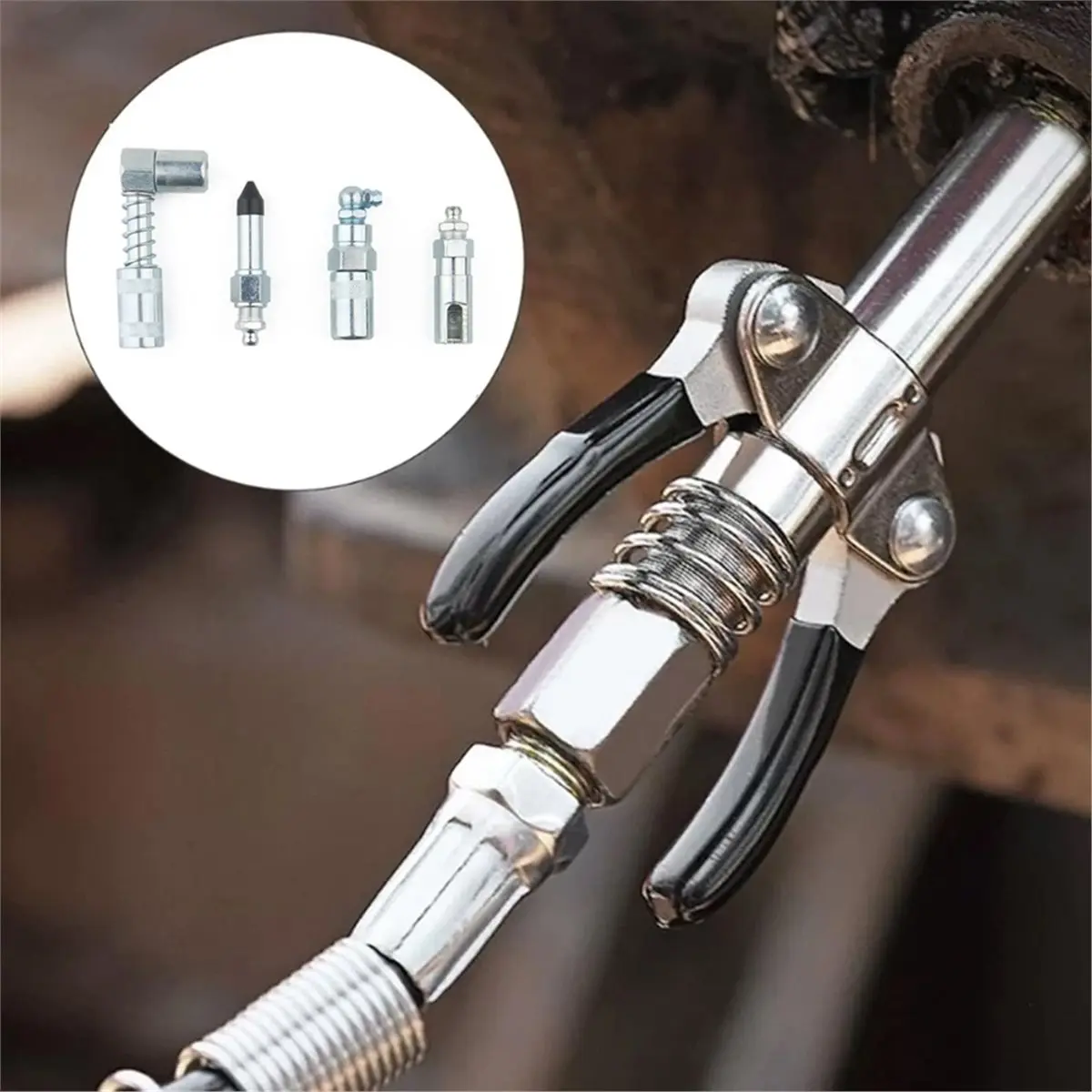 Quick Connect Greasing Accessory Kit for Quick Release Lube Couplers to Reach Any Fitting