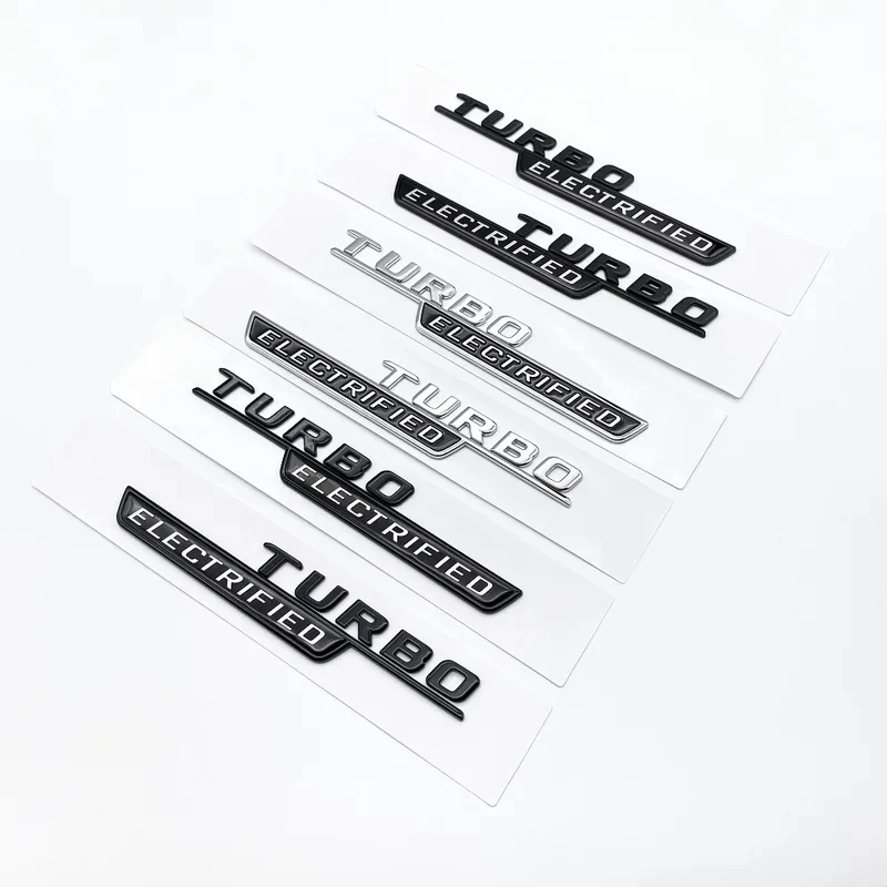 

New Turbo_electrified Turbo-ELECTRIFIED Underline ABS Emblem for Mercedes Benz Amg C43 2022 Car Fender Nameplate Logo Sticker