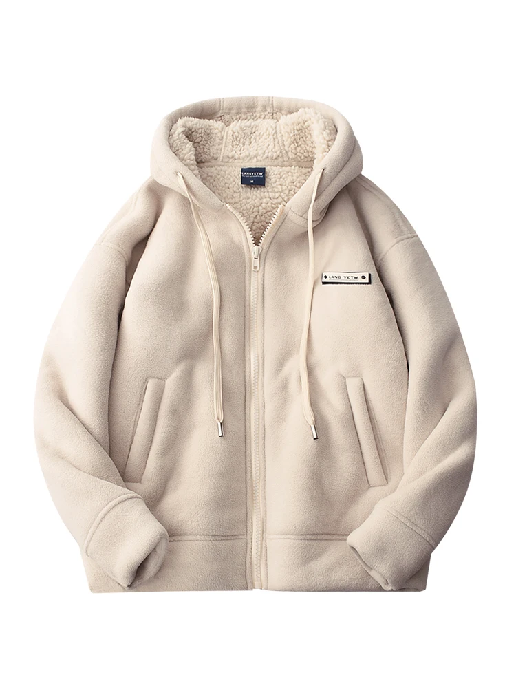 

Versatile Comfortable Fce Lined Thi Winter Hooded Cardigan Warm Cozy ex Long Sve Polyester Jaet for Youth