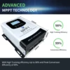 ソーラーバッテリー充電コントローラー,12V,24V,48V,60V,72V,96V,MPPT,レギュレーター230V DC,LiFePo4用 6