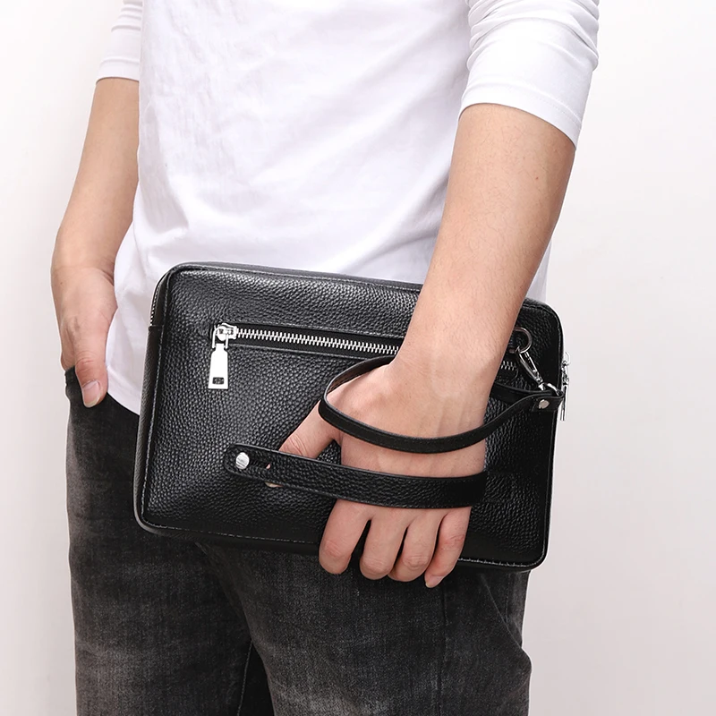 

Men's fashionable cowhide leather new handbag bolsos para hombre sacoches hommes sacoche homme sac a main handbags clutches