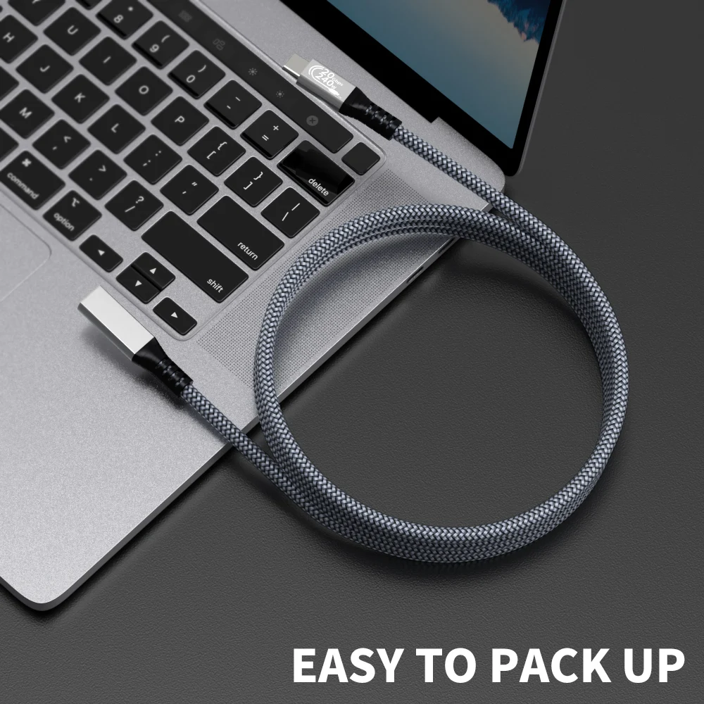 BCVS 240W 3.3Ft 20Gbps USB3.2 Type C Male to Female Extension Cable Charging Data Sync For iPhone 16 15 PSVR2 MacBook iPad Pixel