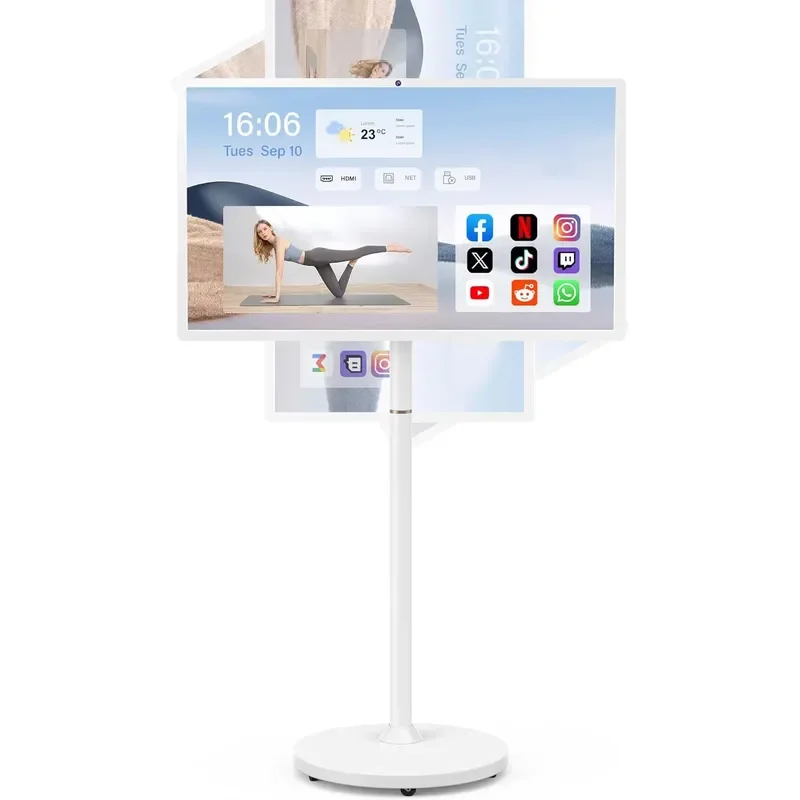 32 Inch Foldable Portable TV Outdoor Camping Travel Mini Television HD Screen Compact Design For Home Garden Picnic Use