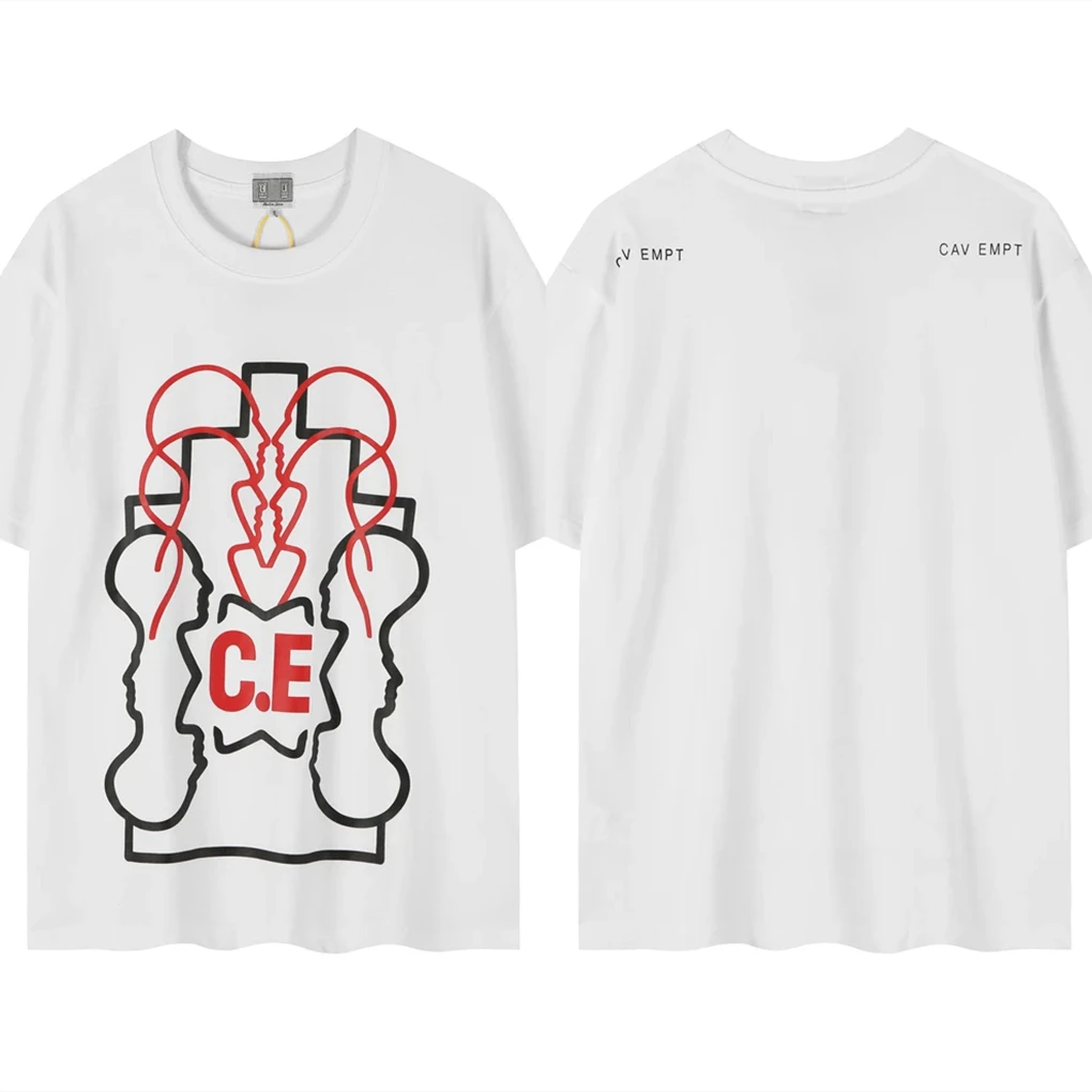 

White Cav Empt T-Shirt Men Women Casual CAVEMPT T Shirt Oversized Cotton Tee