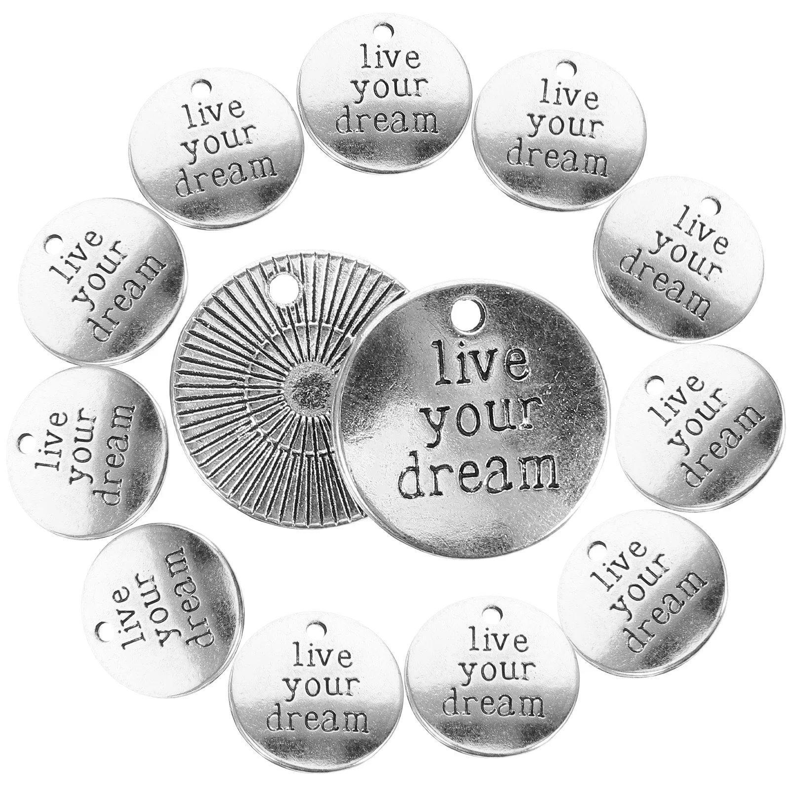

20Pcs Alloy English Lettering Pendants Charms for DIY Necklace Bracelet Earrings Jewelry Accessories Crafts Pendants