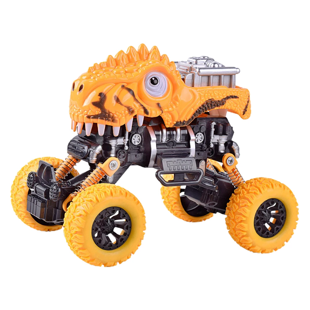 Large Dinosaur Pull Back Car Friction Powered Vehicle Educational Gift for Kids Eye-Hand Coordination Parent-Child Interaction