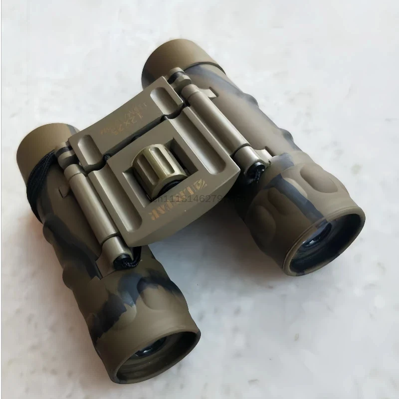 Camouflage 12x25 Binoculars High Power HD Foldable Portable Outdoor Binocular Low Light Night Vision For Hunting Travel Sightsee