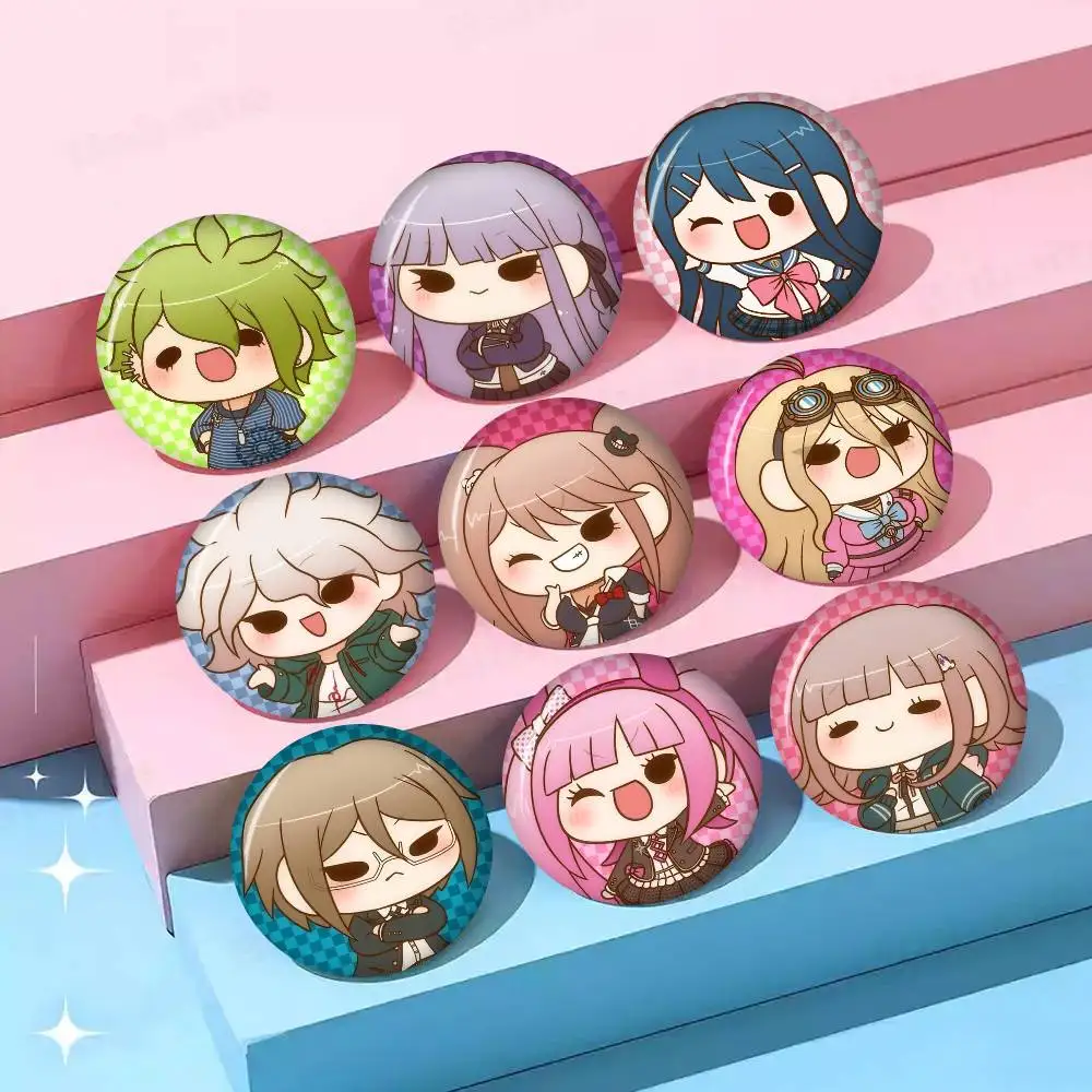Kawaii Danganronpa Chibi   Soft Button Pin Funny Silly Gnarpy On A Skateboard Meme Badge Gamer Collection Gifts