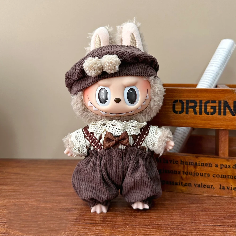 패션 의류 후드티 인형 옷 색상 매치 후드티 인형 액세서리 17cm 라부부 인형 옷 선물