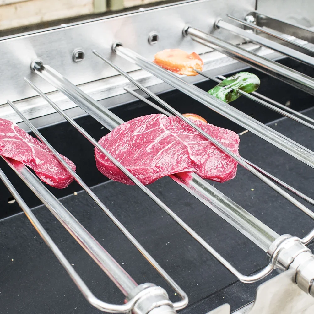 Para Triple Churrasco Kebab brasileño Kebab giratorio Kebab con motor eléctrico