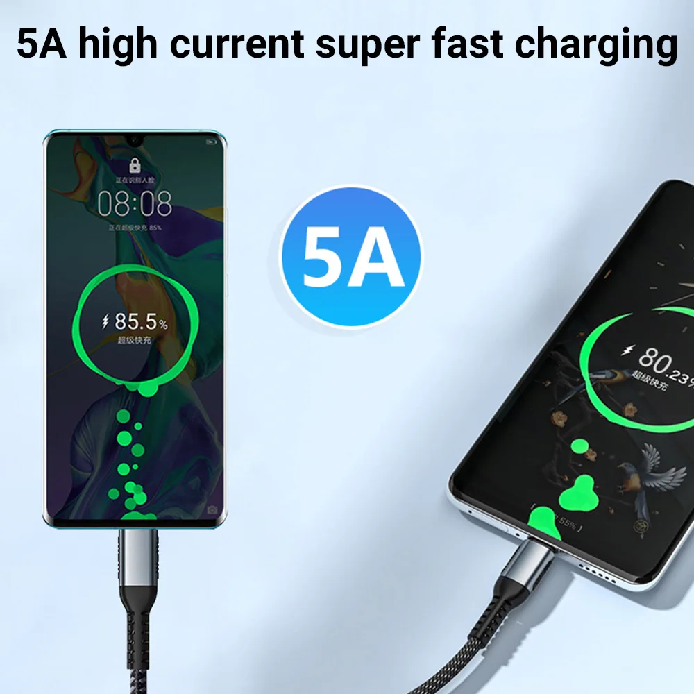 Fast Charging Cable PD 100W for Xiaomi Samsung MacBook iPad Type C to Type C USB Cable For iPhone 13 14 15 16 17