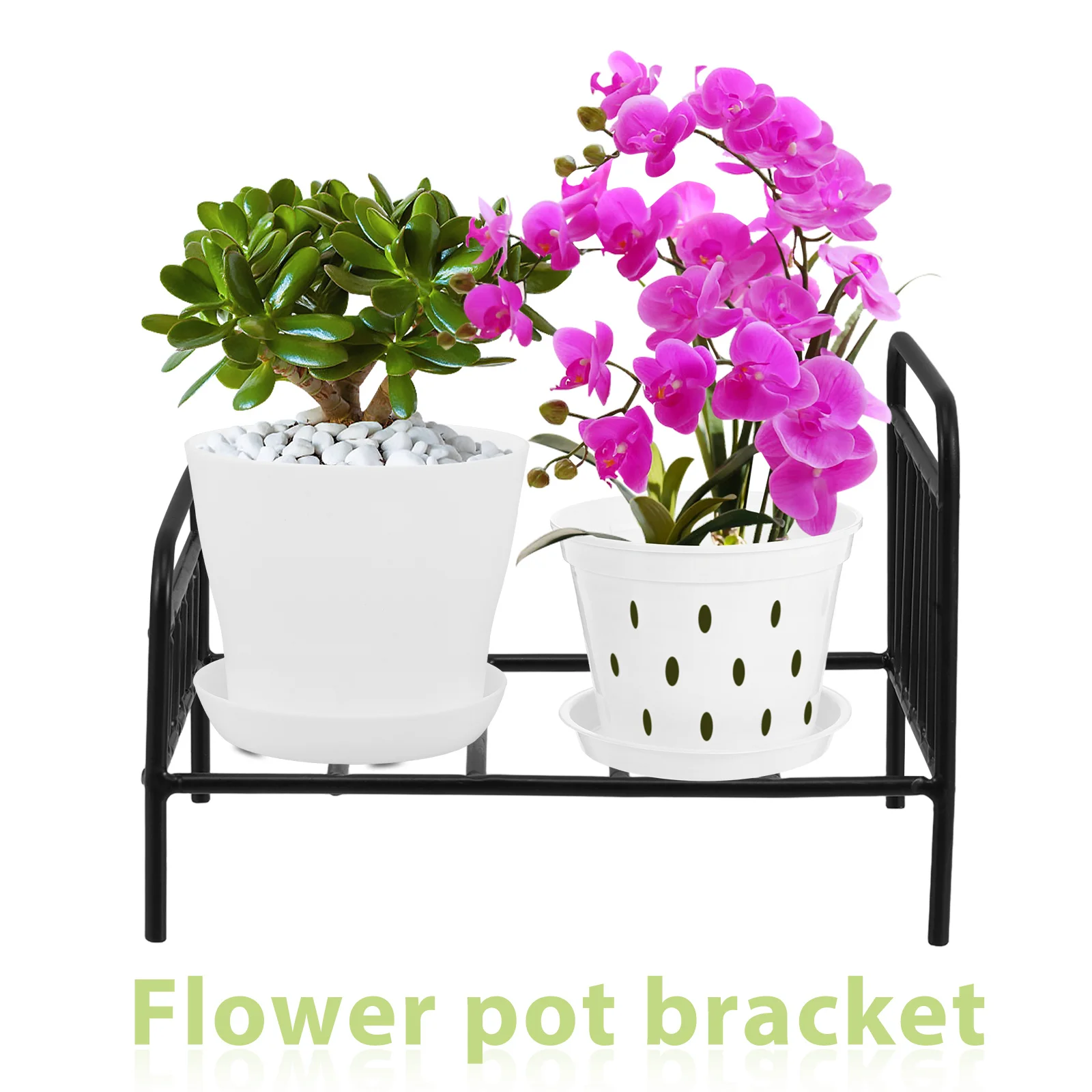 1 قطعة سرير حديدي صغير حامل أوعية الزهور خمر دمية الأثاث المعادن زارع ناهض لغرفة النوم غرفة المعيشة منزل صغير