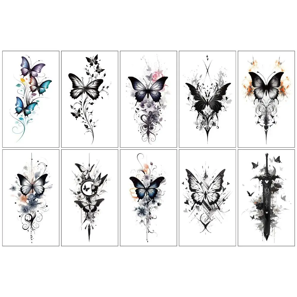 Temporary Fake Tattoos Waterproof Body Art Fake Semi Permanent Tattoo Party Decorations