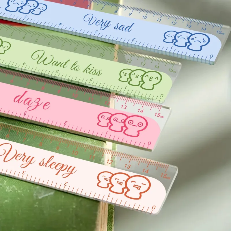 1Pc Cute and Simple 15cm Acrylic Ruler, Measuring Tool, Student Learning Stationery, Perfect Gift