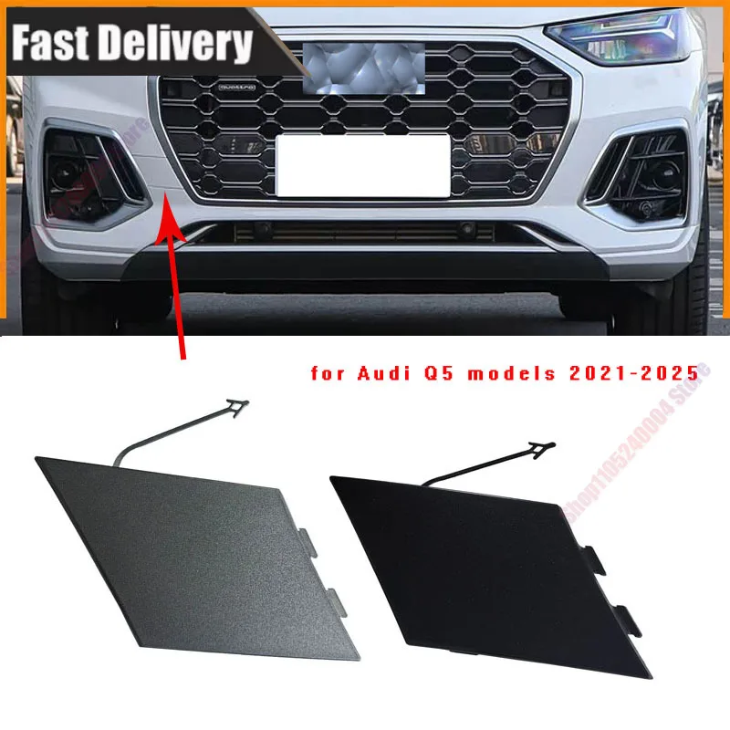 For 21-25 Audi Q5 Front Bumper Trailer Cover Trailer Hook Cover Front Trailer Hook Cover Car Exterior Accessories
