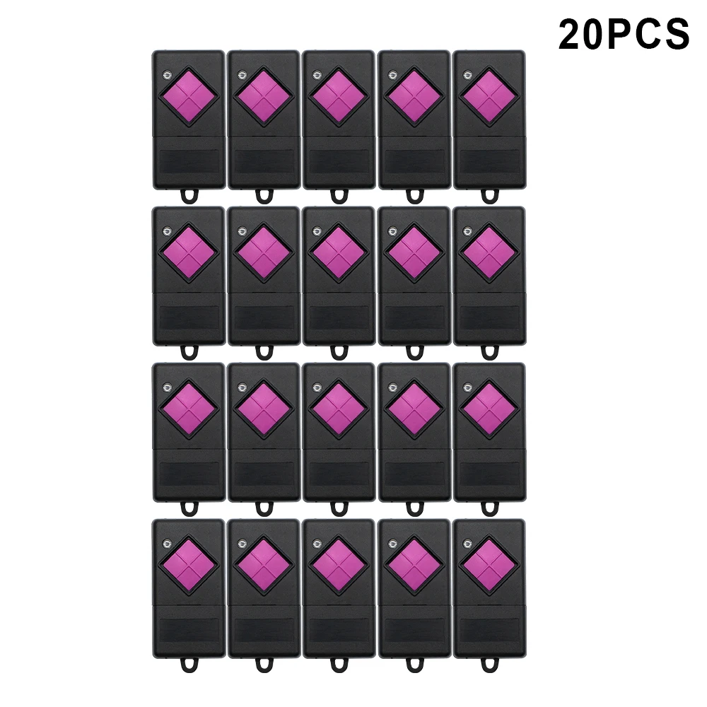 

20 PCS Dickert MAHS433-01 MAHS433-04 Garage Door Remote Control 433.92MHz Pink Button LED Orange Gate Keychain