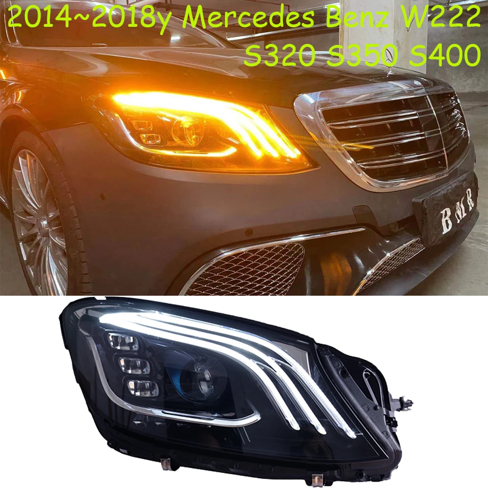 

2 шт. автомобильный бампер W320 S350 S400 фара W222 дневного света 2014 ~ 2018y DRL автомобильные аксессуары светодиодные фары для W222 противотуманные фары