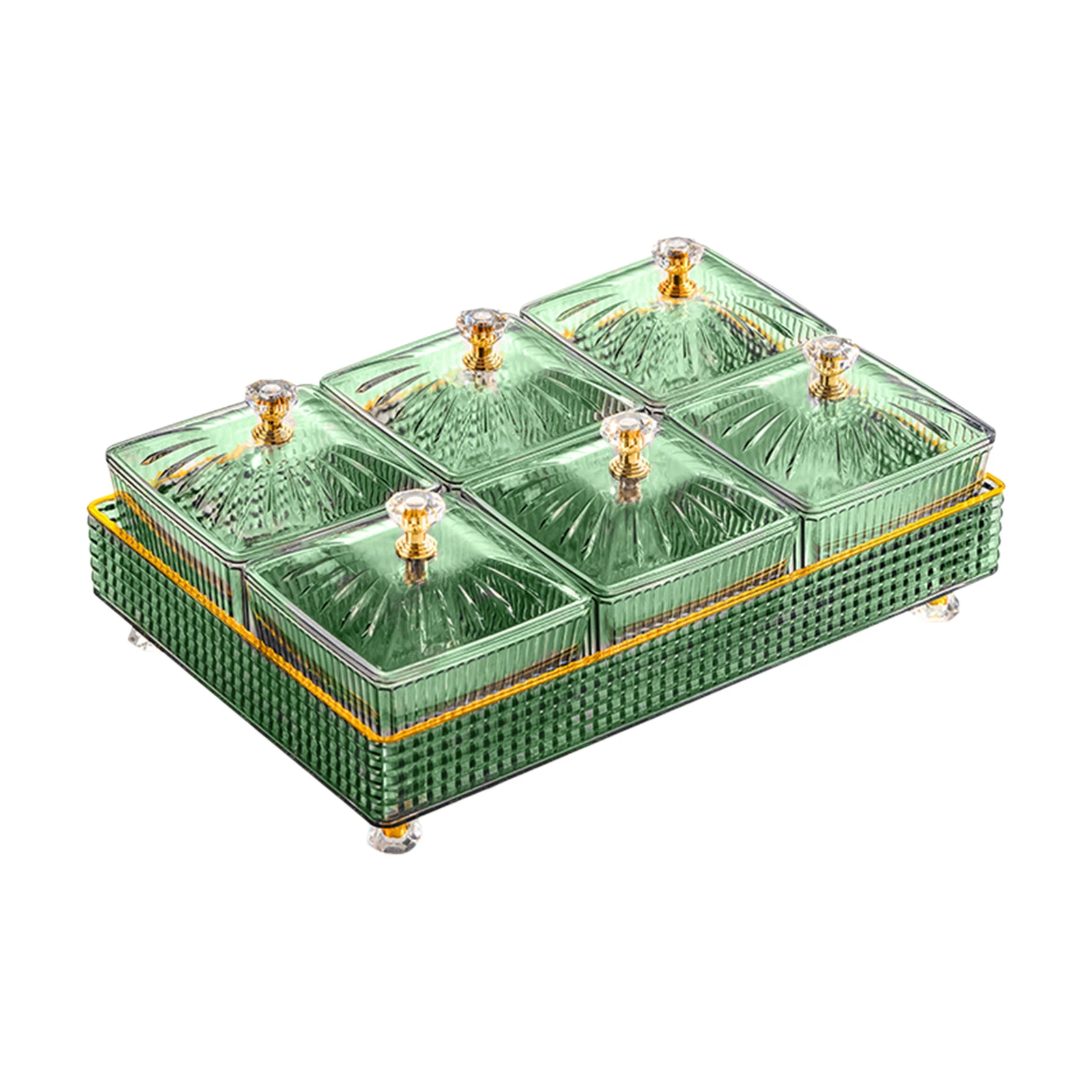 Removable Serving Dishes with Lid Decorative Snacks Tray Fruit Plate Fruit Platter for Candy Dessert Veggies Nuts Snacks - view 5