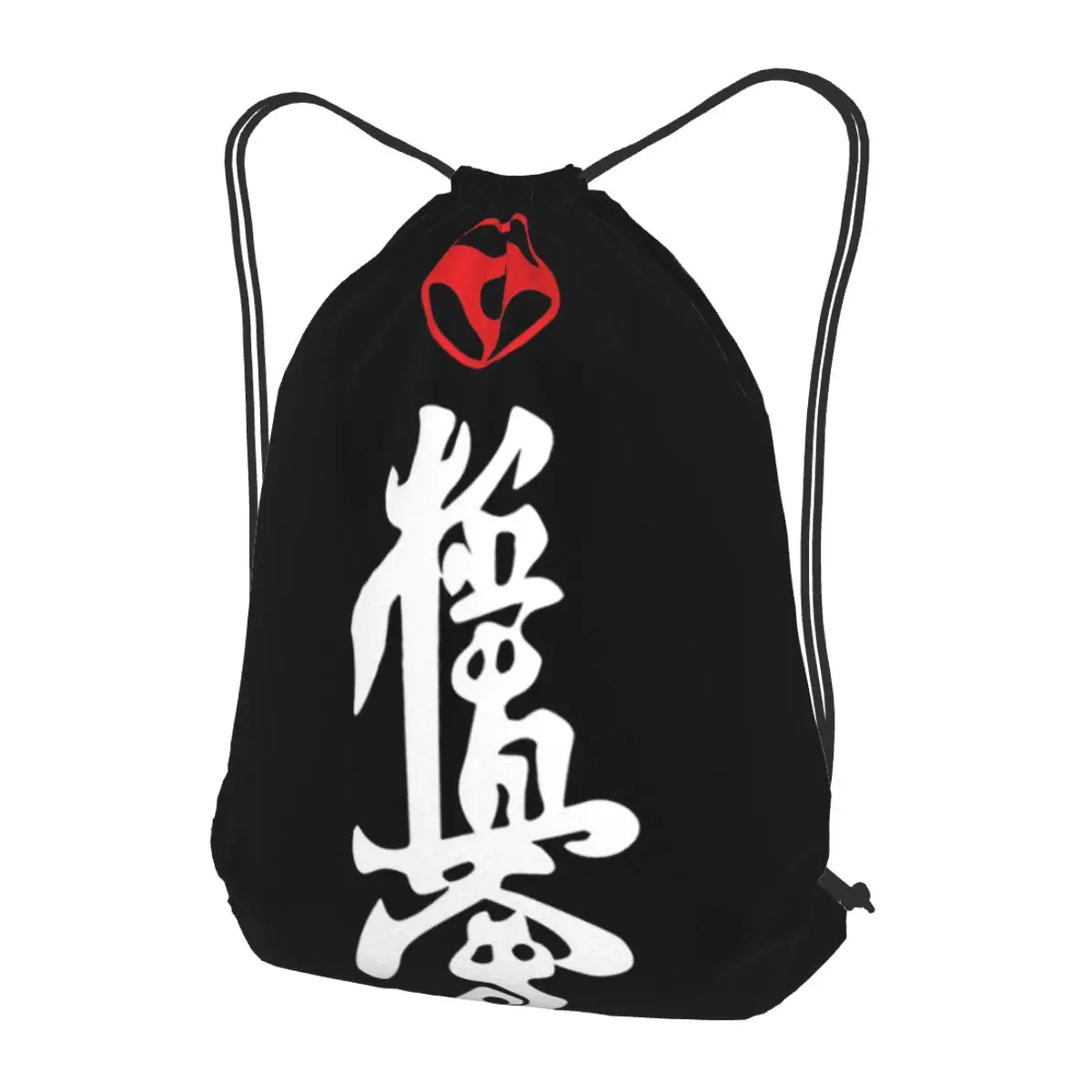Kyokushin Kaikan Karate Symbol Kyokushinkai Dojo Backpacks Multi-function Drawstring Bags Storage Bag Book Bags for Man Woman