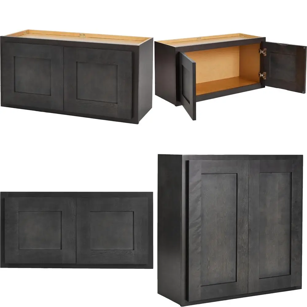 30 inch wide 15 inch tall 12 inch deep unassembled shaker style wall kitchen cabinet