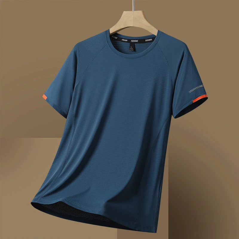 For 2024 Summer T Shirt Fashion Short Sleeves Quick Dry Running Casual Men\'S T-Shirts Oversize 7XL 8XL Top Tees Tshirts