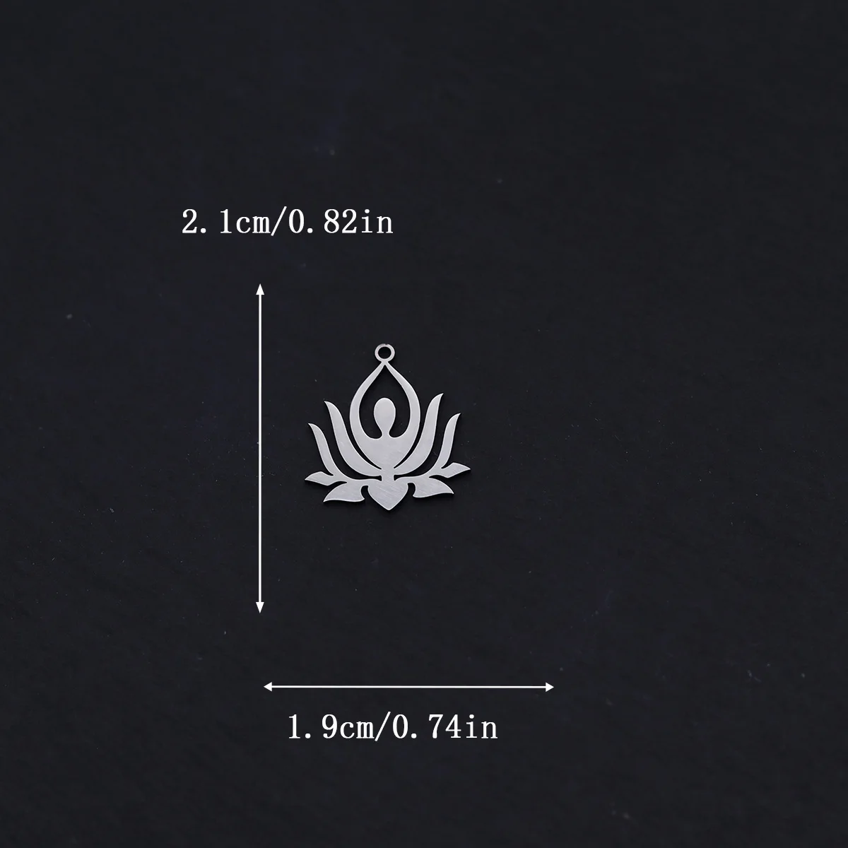 3pcs Lotus Flower Yogo Buddhism Stainless Steel Pendant Charm For Jewelry Making DIY Craft Earrings Necklace Amulet Accessories