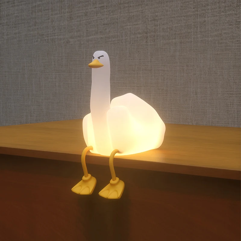 

Duck You LED Night Lamp Touch Sensor Silicone Cute Lights Table Lamp Eye Protection Bedroom Bedside Nightlight Gift Children