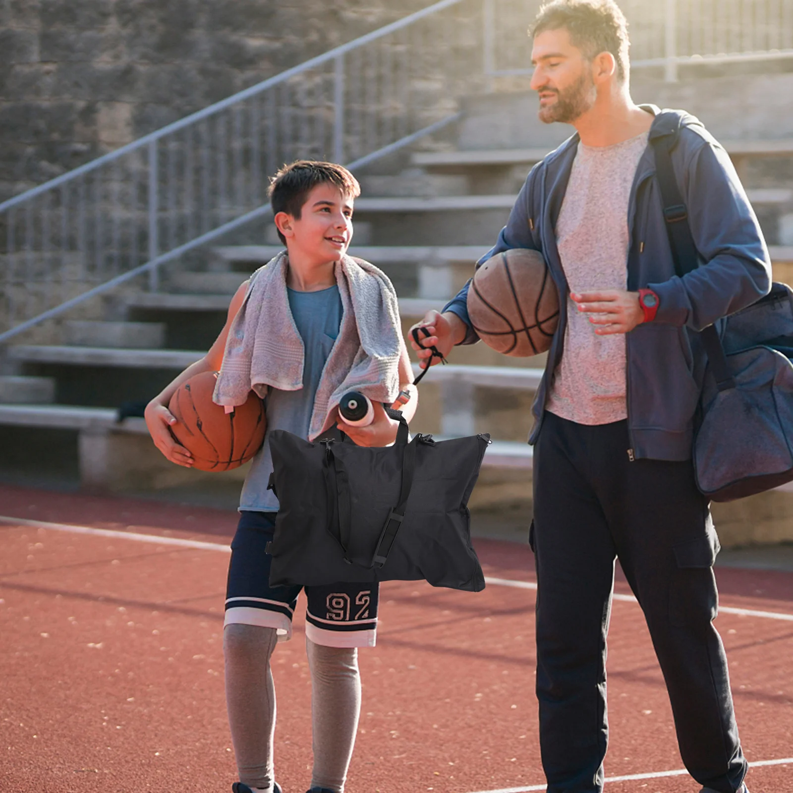 حقيبة تخزين لوحة الرسم من القماش المقاوم للماء حقيبة حمل سوداء A3 سعة كبيرة منظم فني حقيبة لوحة الرسم