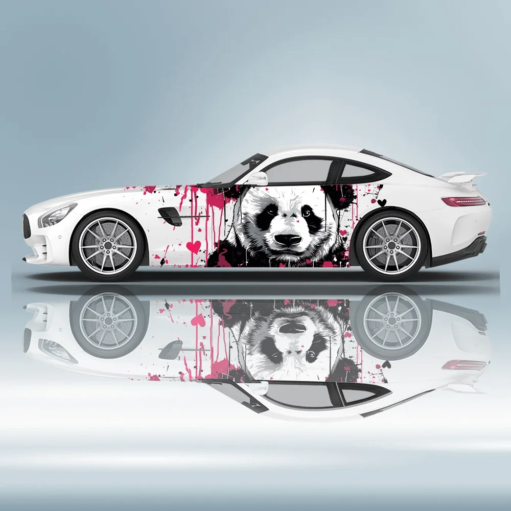 

2Pcs Panda Collision Splash Car Sticker Full Body Decoration Covering Scratches Protect Car Sticker Waterproof Car Vinyl Wraps