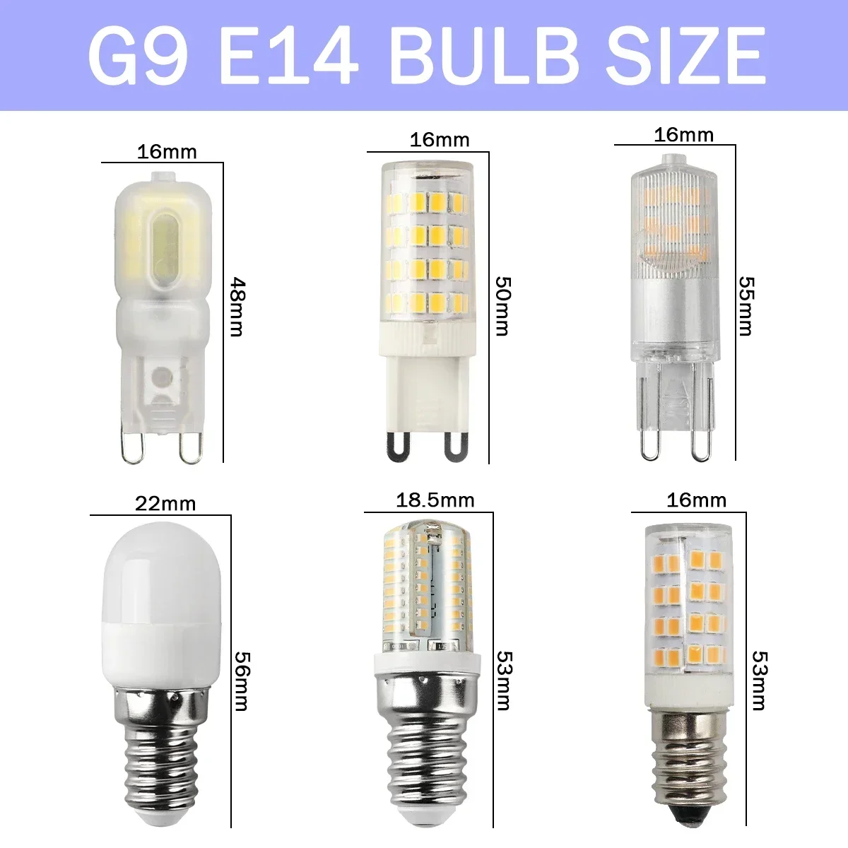 5pcs LED G9 E14 Corn Light Bulb AC 220V 230V 2W 2.5W 3W Non Flicker 3000K 4000K Warm White Can Replace 20W 50W Halogen Lamp