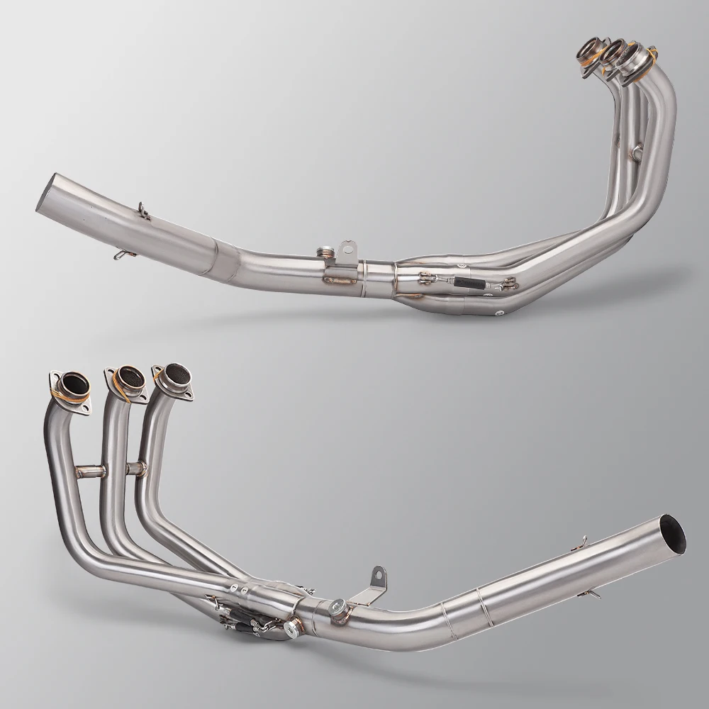 Slip on For Yamaha MT09 MT09SP FZ09 XSR900 2021-2024 Motorcycle Exhaust Pipe Full System Modify Stainless Steel Front Link Pipe