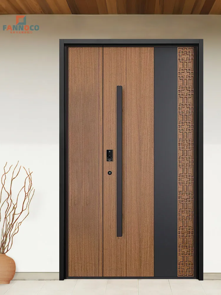 Custom Security Entrance Doors Master-Slider Villa Entrance Gates Double-Leaf Doors