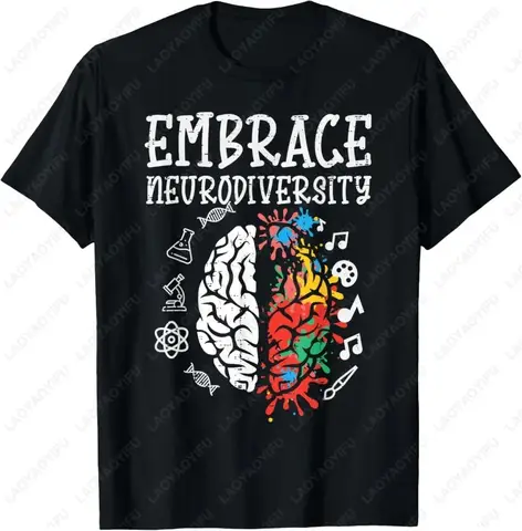 Embrace Neurodiversity Autism Awareness ASD Men Women T-Shirt High Quality Cotton Short-sleev Tee Tops Fashion Streetwear Tee