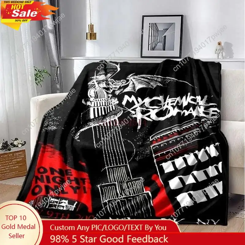 My C-Chemical R-Romance Band Printed BlanketsKid's Baby Throw Blanket for Bedroom Living Room Sofa Bed Car Custom blankets