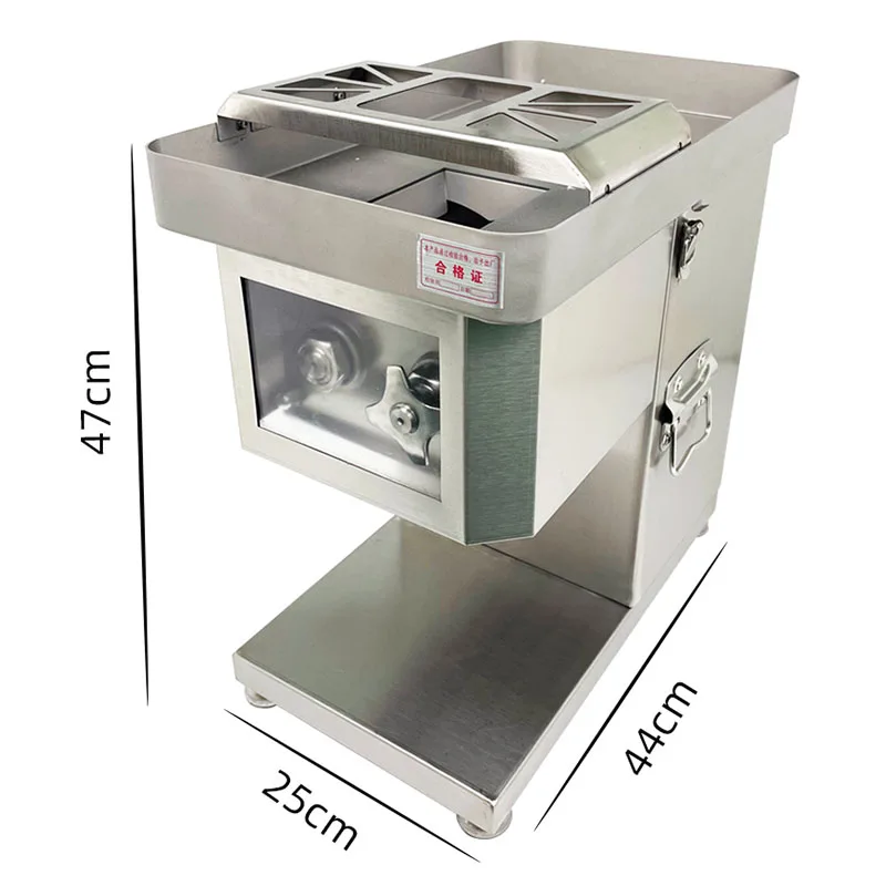 Large Stainless Steel Meat Slicer Commercial Electric Fully Automatic Fresh Meat Slicer Sliced Meat Shredded Meat Machine Open