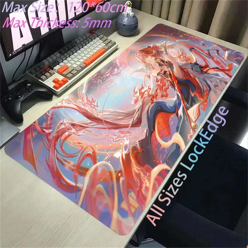 Wuthering Waves Large Mouse Pad PC Computer Game MousePads Desk Keyboard Mats Office Rubber Anti-slip Mouse Mat 1200x600mm