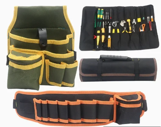 Multifunctional Tool Storage Bag Pouch Belt Hardware Electrician Toolkit Drill Waist Bag Wrench Screwdriver Tool Bags Organizer