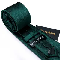 Barry.Wang Green Mint Teal Men Tie Hanky Cufflinks Set Jacquard Olive Sage Lawn Cyan Necktie for Male Wedding Business Gift 3