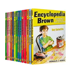 Encyclopedia Brown Encyclopedia Brown English Children's Chapter Fiction Books 15 Volumes Enrich Your Bookcase